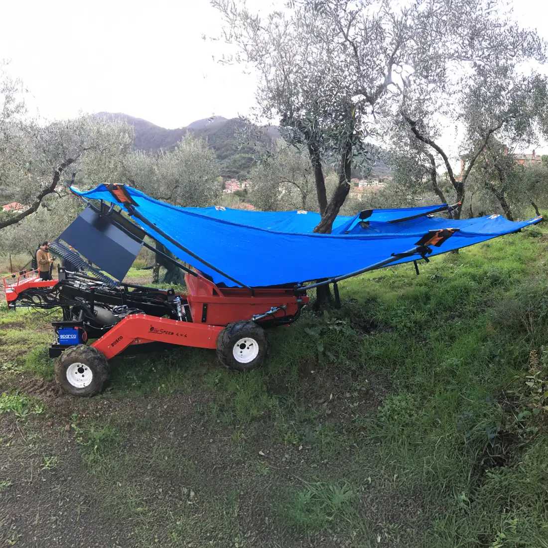 Ombrello raccolta Olive Olivspeed 4x4